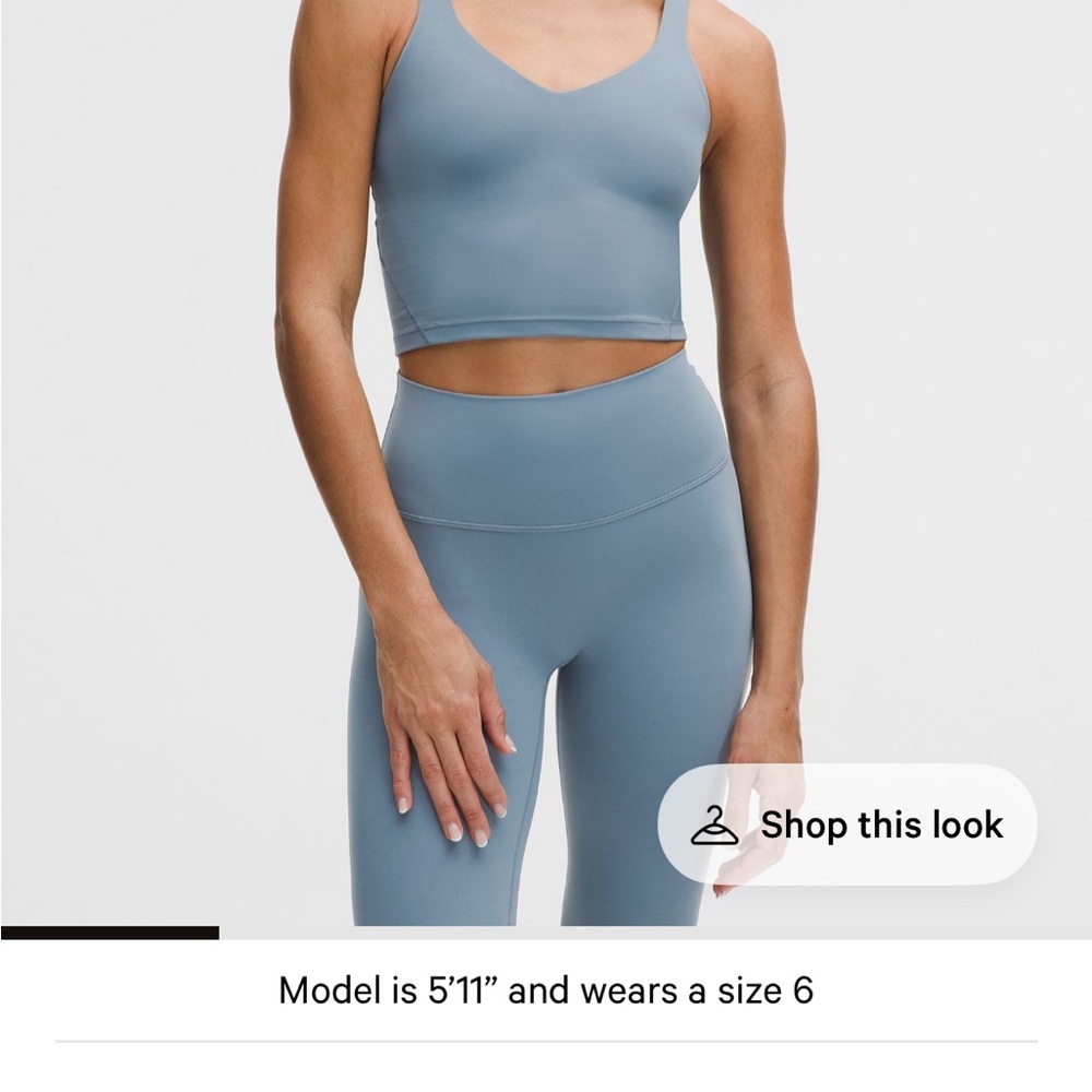 Lululemon Light Blue Align Cropped Tank Top